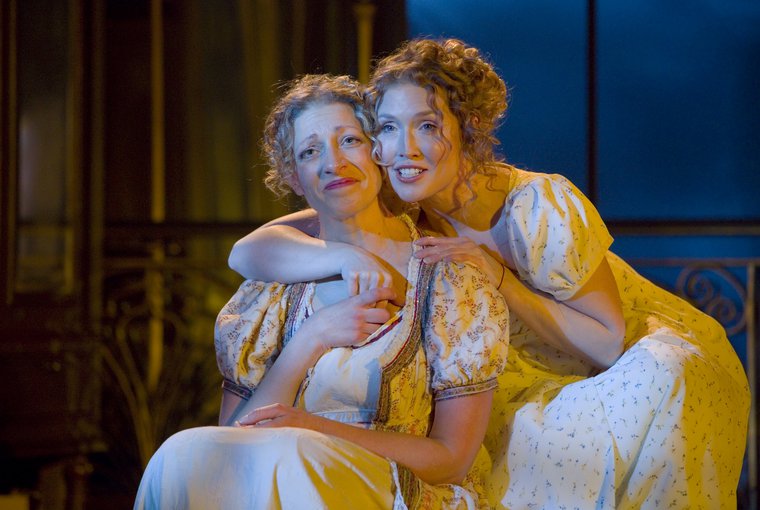 Sarah Gobran and April Hughes in PRIDE & PREJUDICE