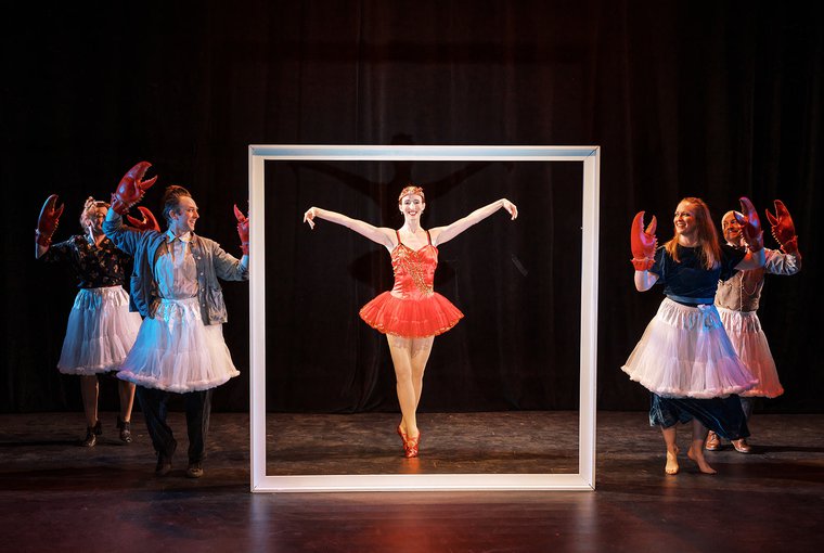 Sabrina Mandell, Alex Vernon, Sarah Olmsted Thomas, Gwen Grastorf, and Mark Jaster in JUXTAPOSE