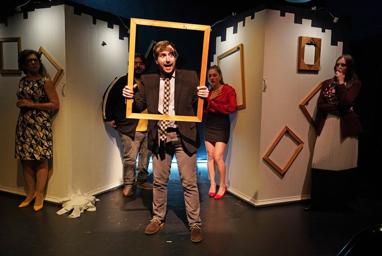 Maite Uzal, Mateo Parodi, Billy Cosgrove, Diletta Guglielmi, and Kaitlin Ruby in THE IMPORTANCE OF DOING ART