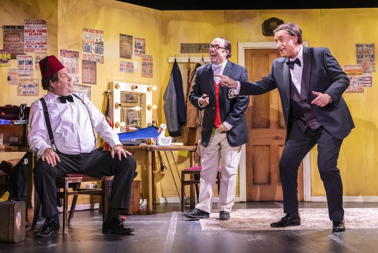 Damian Williams, Bob Golding, and Simon Cartwright in THE LAST LAUGH