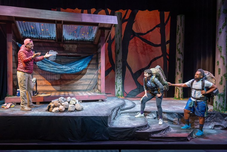 John Alejandro Jeffords, Larisa Oleynik, and Joshua David Robinson in LEAN-TO