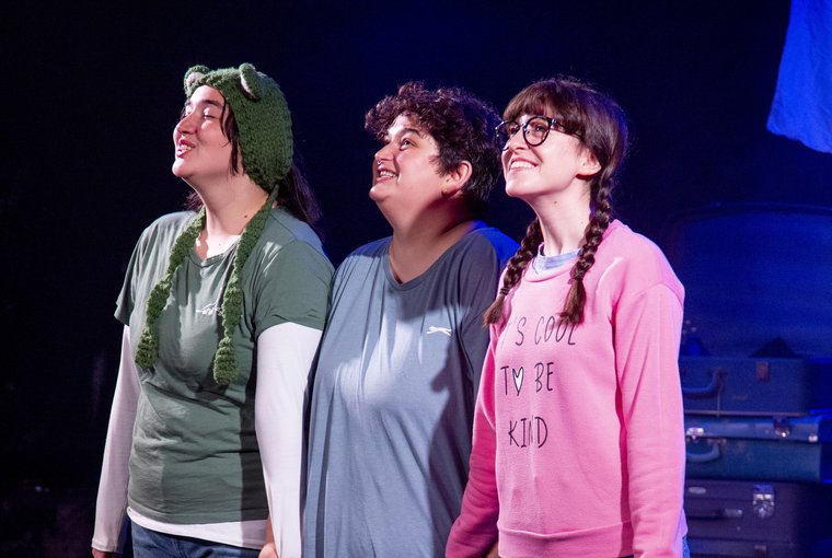 Emily McGlynn, Alex Brain, and Michaela Murphy in CASSIE AND THE LIGHTS