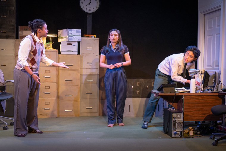 Vann Dukes, Kleo Mitrokostas, and Charles Hsu in THIS IS GOVERNMENT