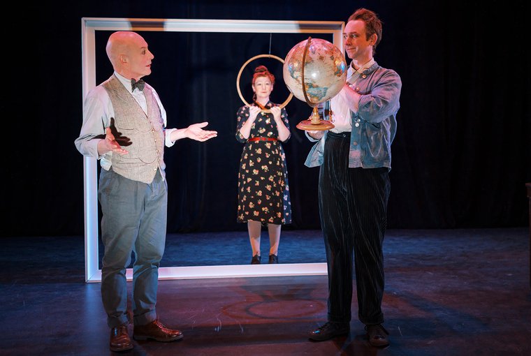 Mark Jaster, Sabrina Mandell, and Alex Vernon in JUXTAPOSE