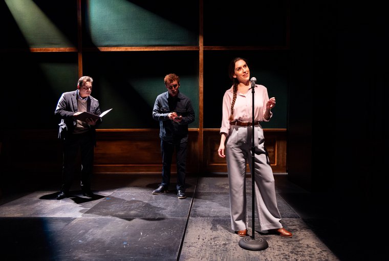 Firdous Bamji, Ethan J. Miller, and Dani Stoller in THIS MUCH I KNOW
