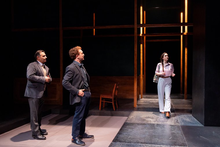 Firdous Bamji, Ethan J. Miller, and Dani Stoller in THIS MUCH I KNOW