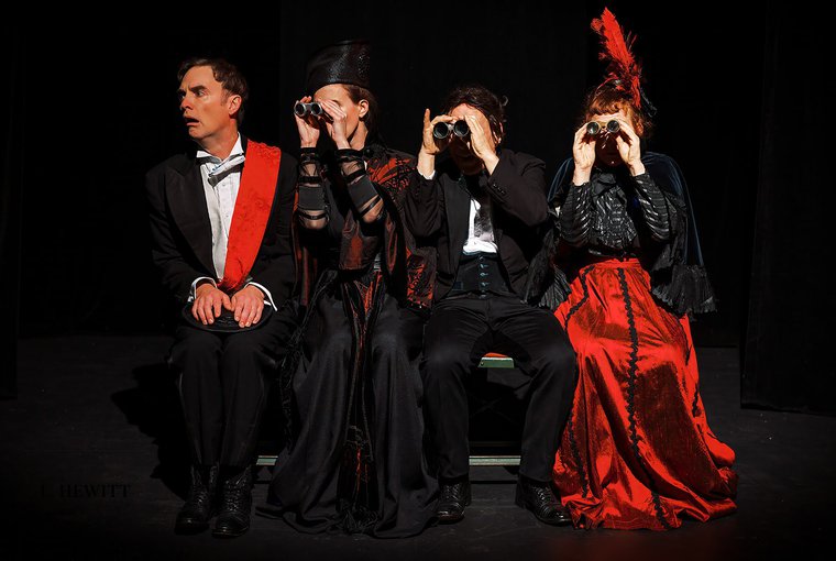 Jay Owen, Sarah Olmsted Thomas, Mark Jaster, and Sabrina Mandell in DREADFUL EPISODES