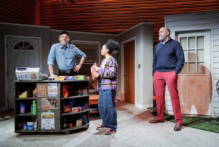 Luke Robertson, Amber Reauchean Williams, and Victor Williams in AMERIKIN