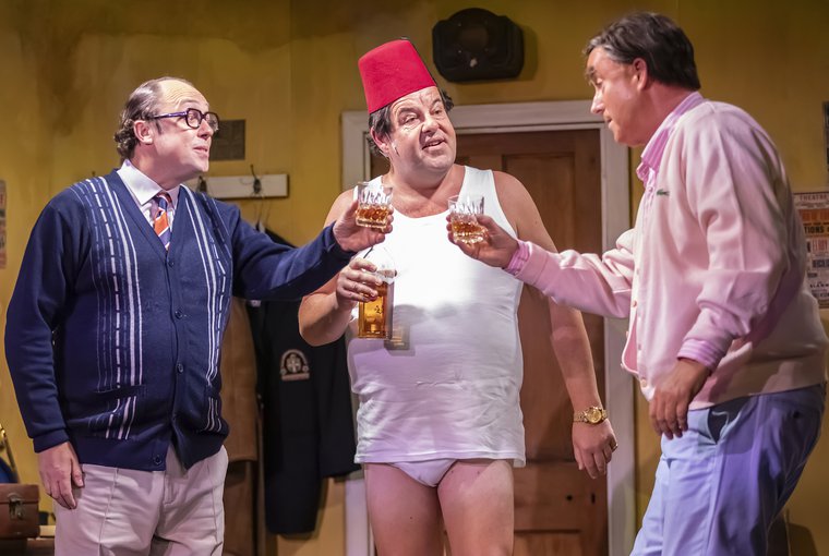 Bob Golding, Damian Williams, and Simon Cartwright in THE LAST LAUGH