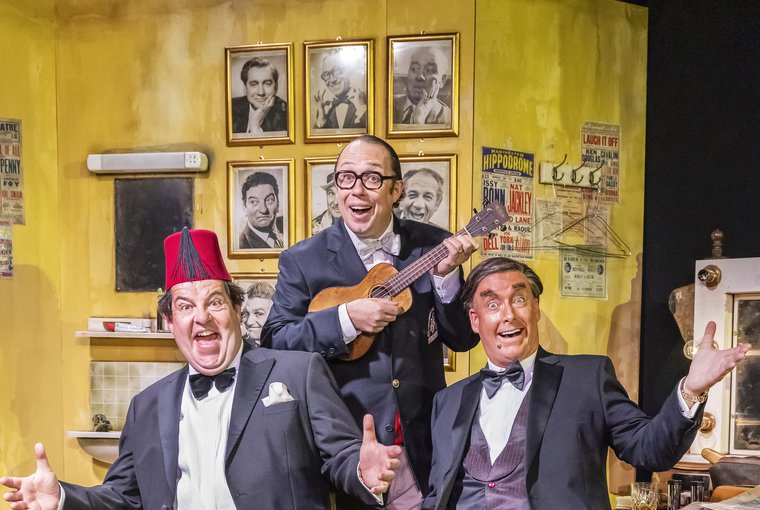 Damian Williams, Bob Golding, and Simon Cartwright in THE LAST LAUGH