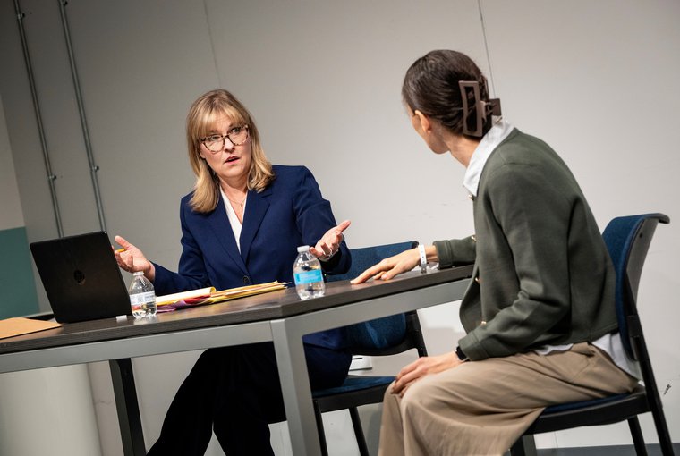 Kelly McAndrew and Meredith Garretson in BLOOD OF THE LAMB