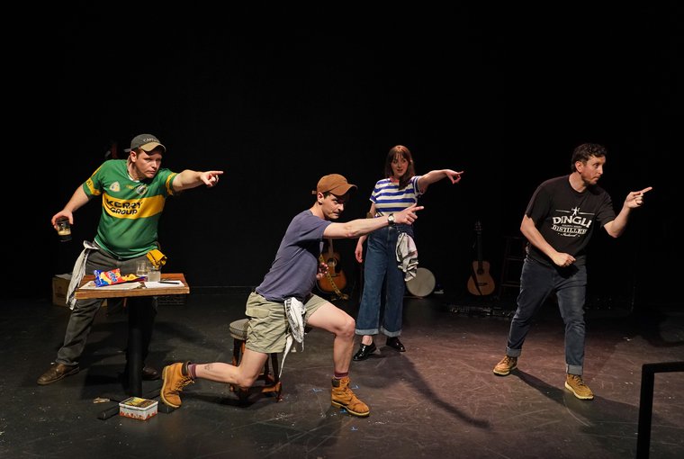 Callum McGuire, Jonty Weston, Anna McCormick, and Ben Simon in CATCH OF THE DAY