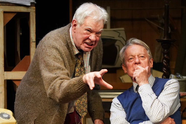 Matthew Kelly and Stephen Boxer in THE HABIT OF ART